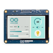 The Arduino GIGA Display Shield features a bright 3.97-inch capacitive touch screen for intuitive and interactive user interfaces.