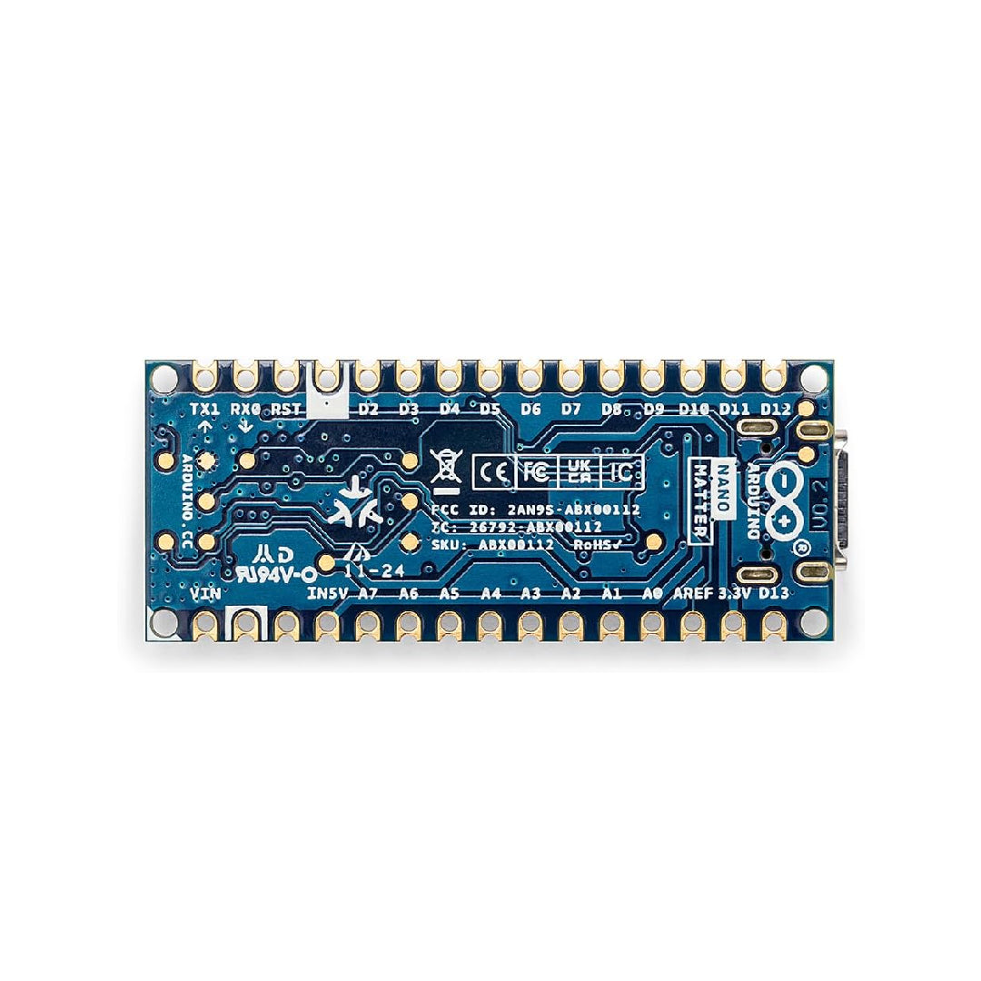 Arduino Nano Matter Prototype Board for Matter IoT Protocol, Wi-Fi, Bluetooth, and Smart Home Integration - ABX00112