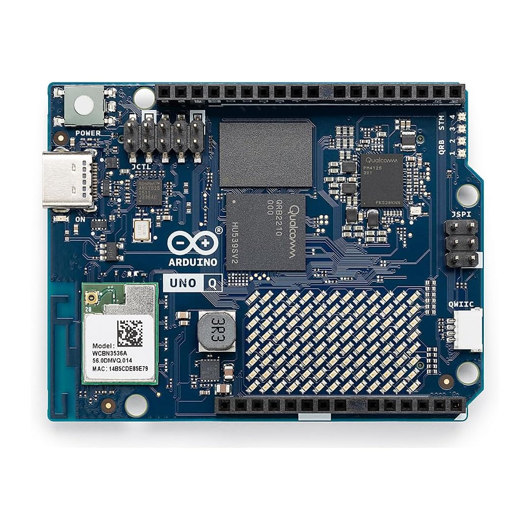Arduino UNO Q Hybrid Board | QRB2210 & STM32U585 | AI Vision, IoT & Robotics | Linux Wi-Fi USB-C - ABX00173