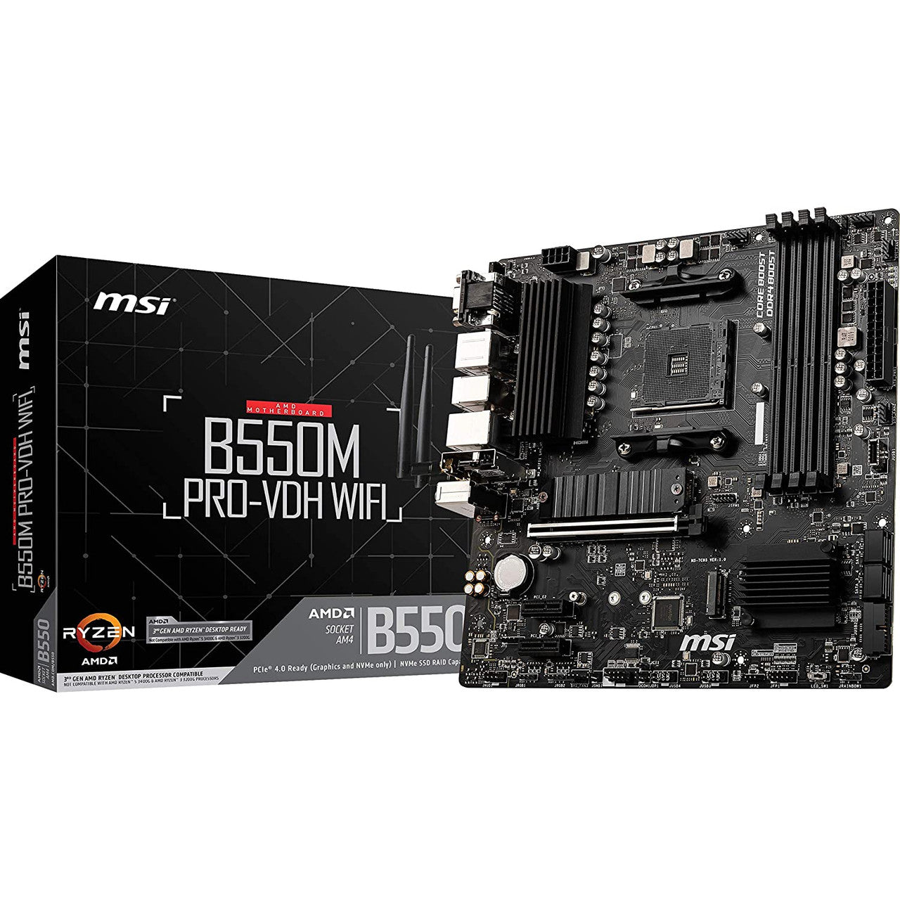 Supports AMD Ryzen processors with AM4 socket, offering powerful performance for gaming and productivity.