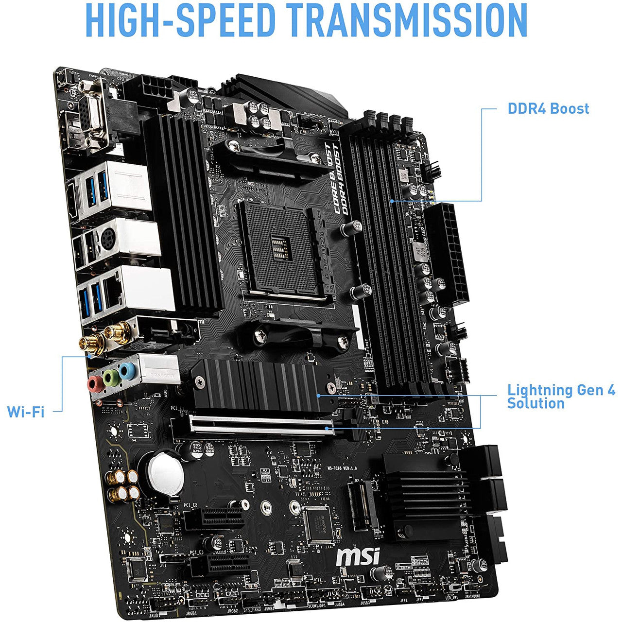 Equipped with dual-channel DDR4 memory support up to 4400+ MHz (OC) for superior multitasking.