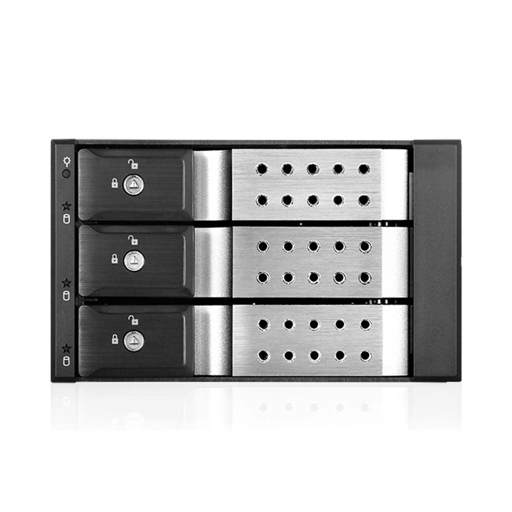 iStarUSA BPN-DE230HD-SILVER Trayless 2X 5.25 to 3X 3.5 12Gb/s HDD Hot-swap Rack
