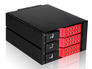 iStarUSA BPN-DE230SS-RED 2x5.25 to 3x3.5 SAS Cage Trayless Hot-Swap