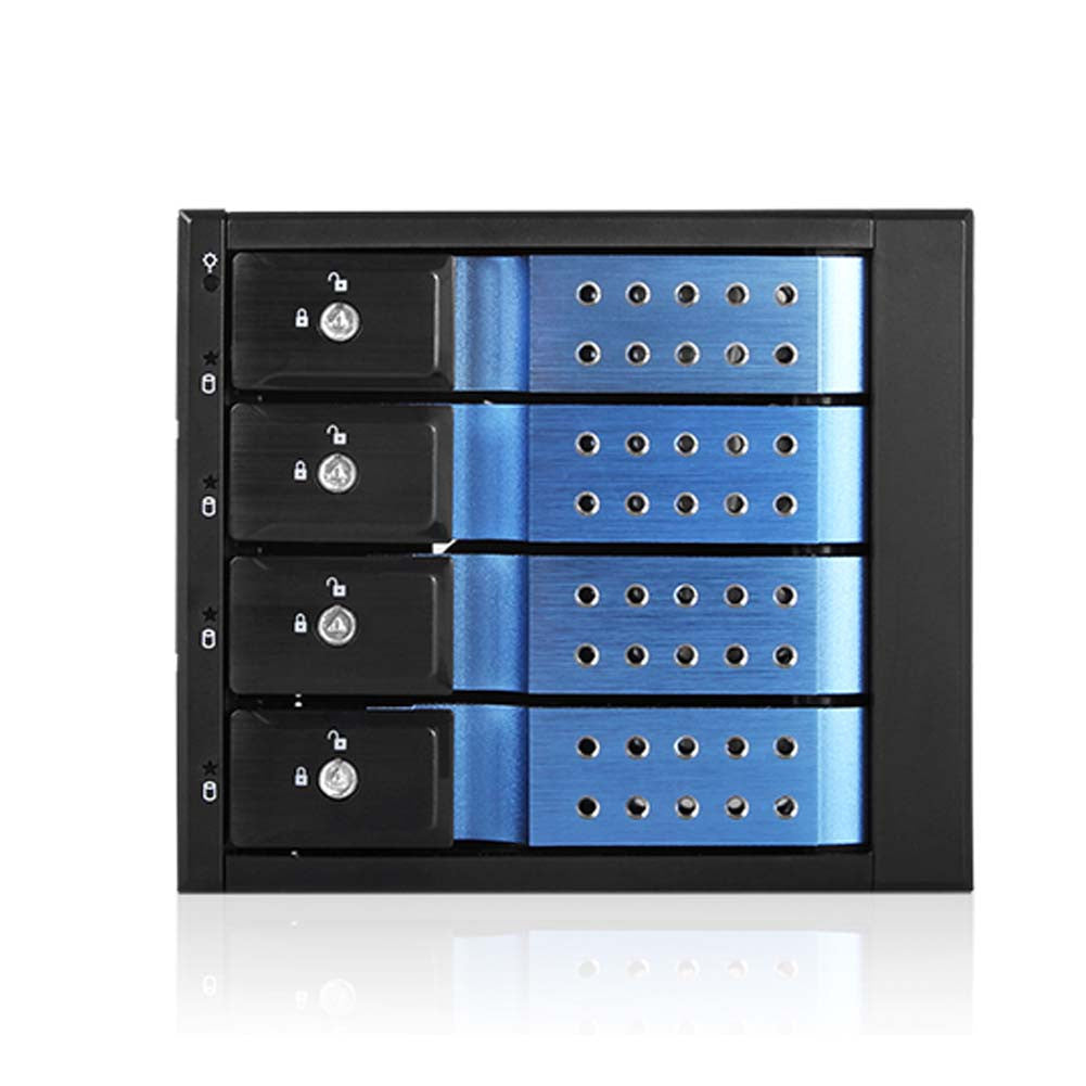 iStarUSA BPN-DE340HD-BLUE 3x5.25" to 4x3.5" 12Gb/s Cage Blue