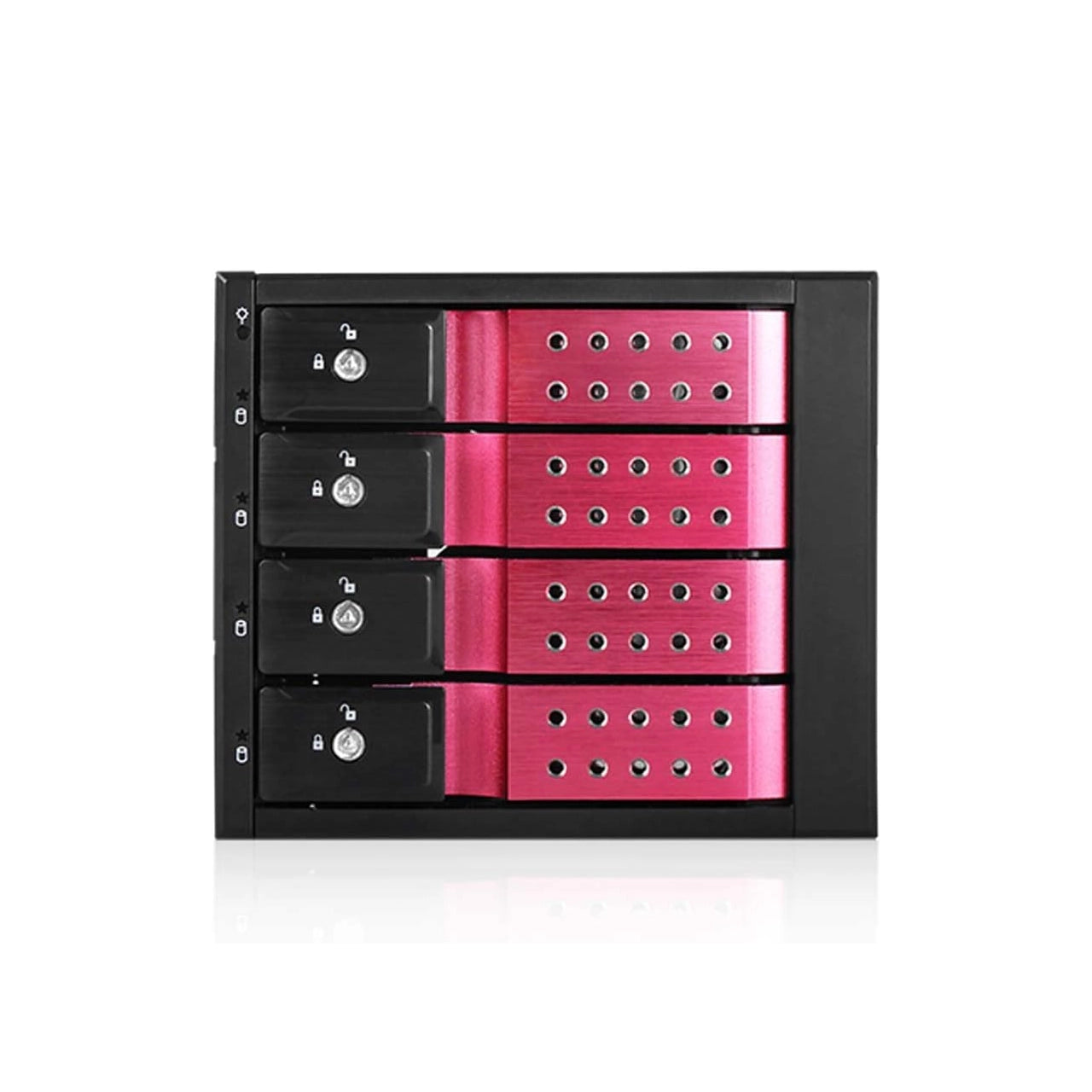 iStarUSA 3x5.25" to 4x3.5" 12Gb/s Cage Red - BPN-DE340HD-RED