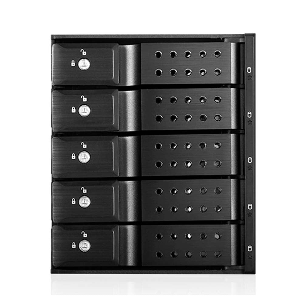 iStarUSA BPN-DE350HD-BLACK Trayless 3X 5.25 to 5X 3.5 12Gb/s HDD Hot-swap Rack