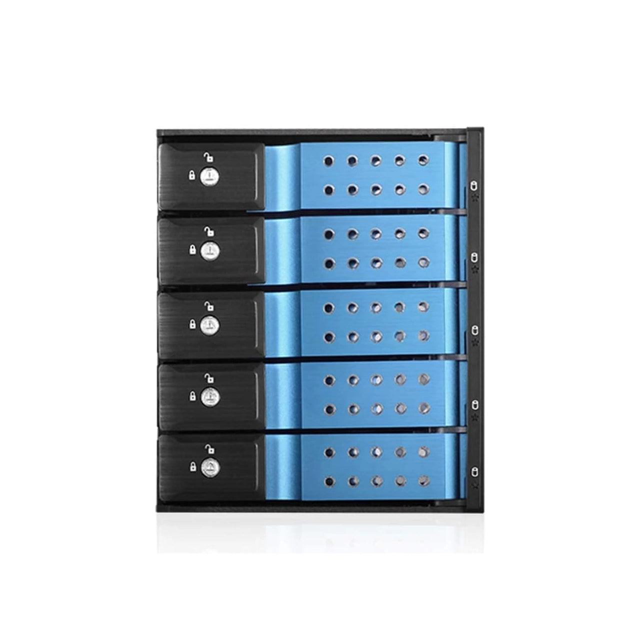 iStarUSA 3x5.25" to 5x3.5" 12Gb/s Cage Blue - BPN-DE350HD-BLUE
