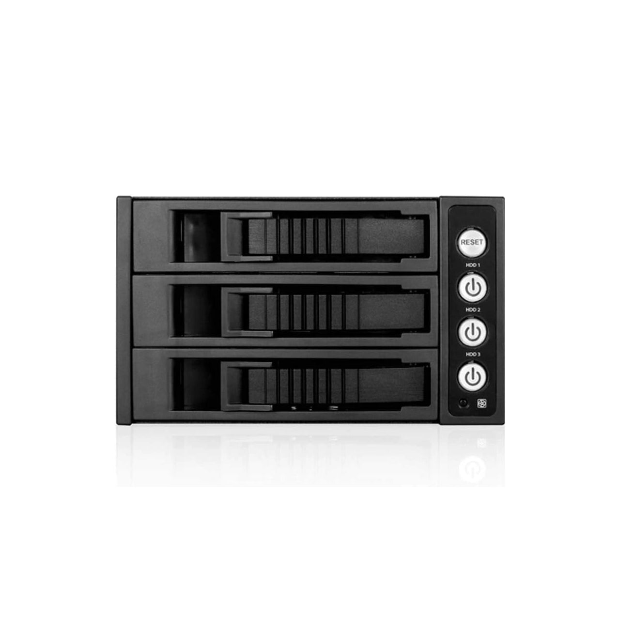 iStarUSA 2x5.25 to 3x3.5 12G Rack (Black/Silver)