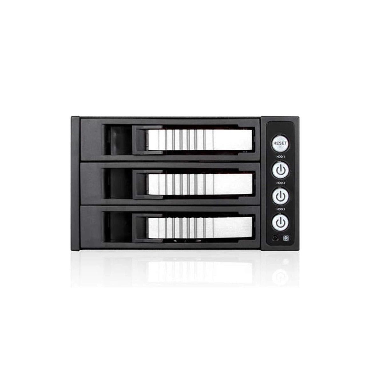 iStarUSA 2x5.25 to 3x3.5 12G Rack (Black/Silver)