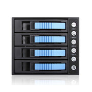 iStarUSA BPU-340HD-BLUE 3x5.25 to 4x3.5 12G Rack Blue