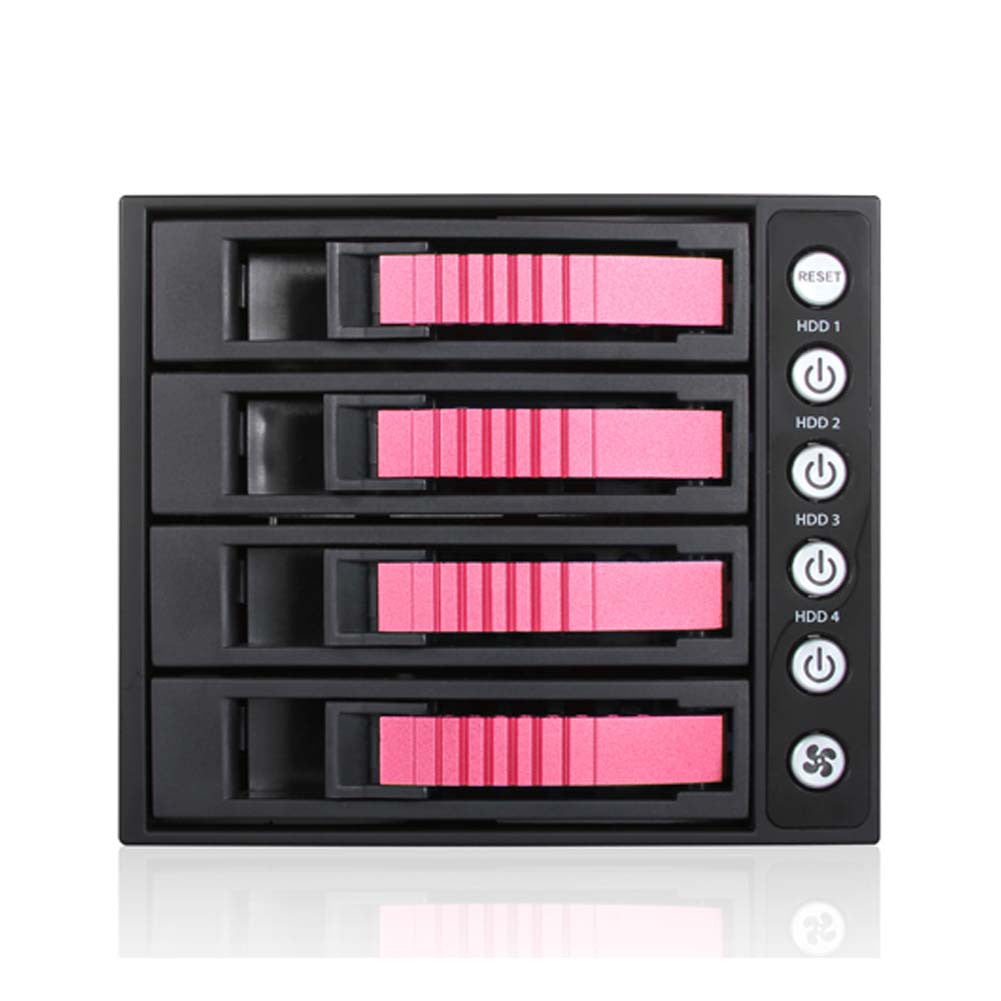 iStarUSA BPU-340HD-RED 3x5.25 to 4x3.5 12G Rack Red