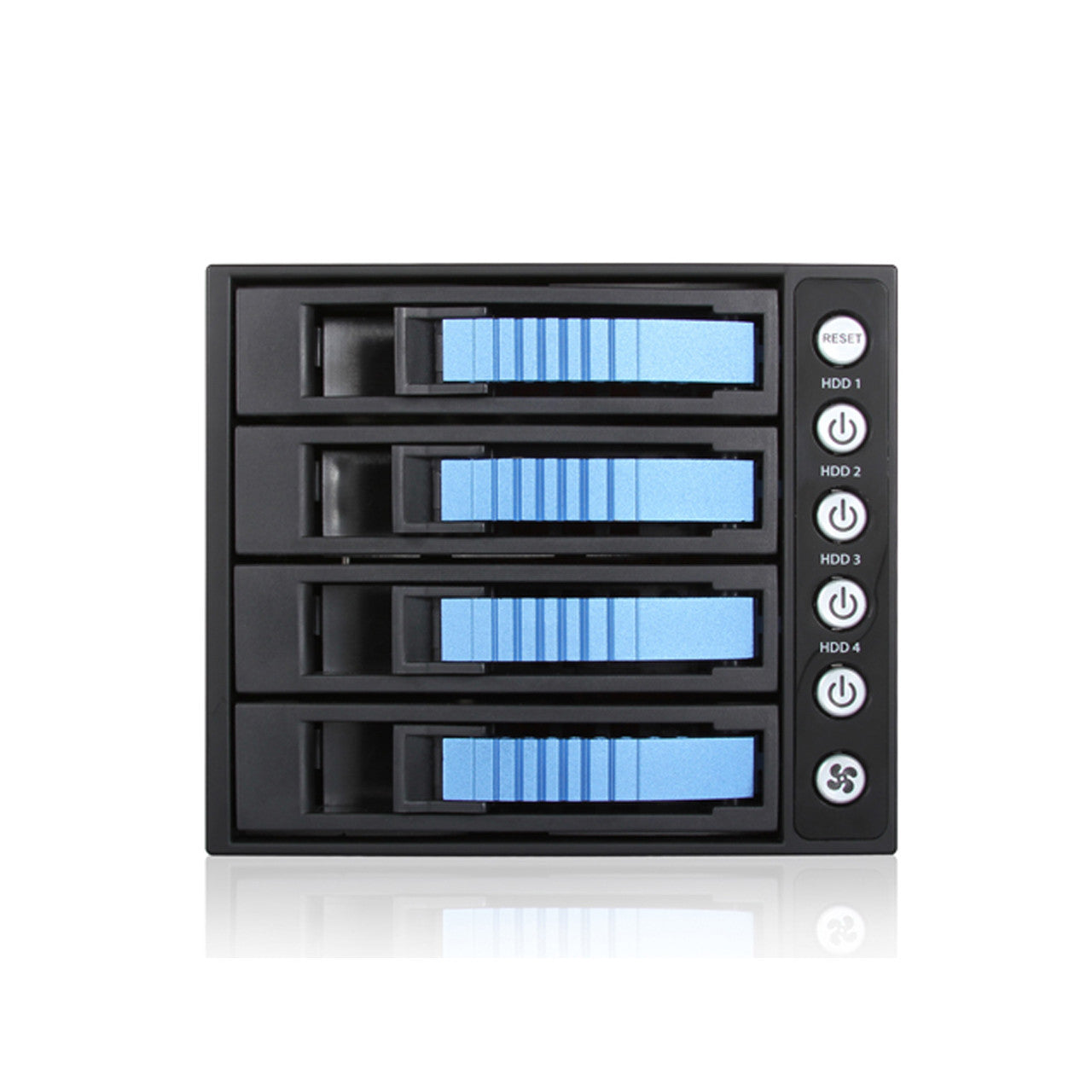 iStarUSA 3x 5.25" to 4x 3.5" 2.5" SAS SATA 6 Gbps HDD SSD Hot-swap Rack BPU-340SATA-BLUE