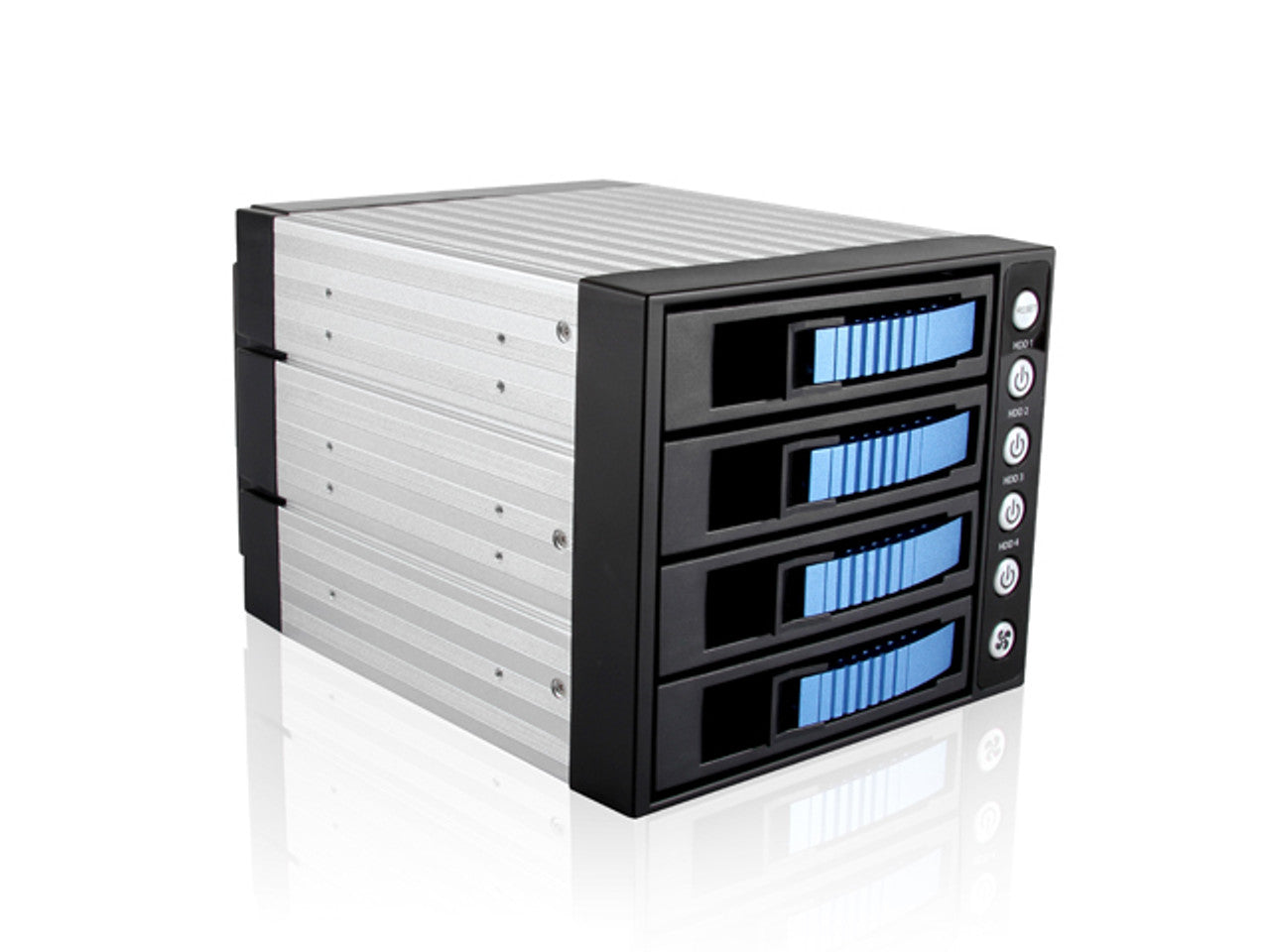 iStarUSA 3x 5.25" to 4x 3.5" 2.5" SAS SATA 6 Gbps HDD SSD Hot-swap Rack BPU-340SATA-BLUE