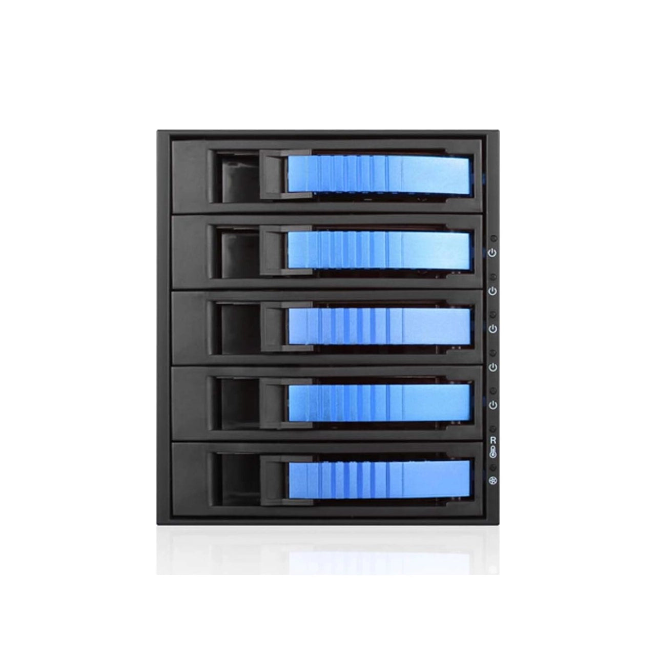 iStarUSA 3x5.25 to 5x3.5 12G Rack - (BLUE/BLACK -Locking Bay Door/RED/SILVER)
