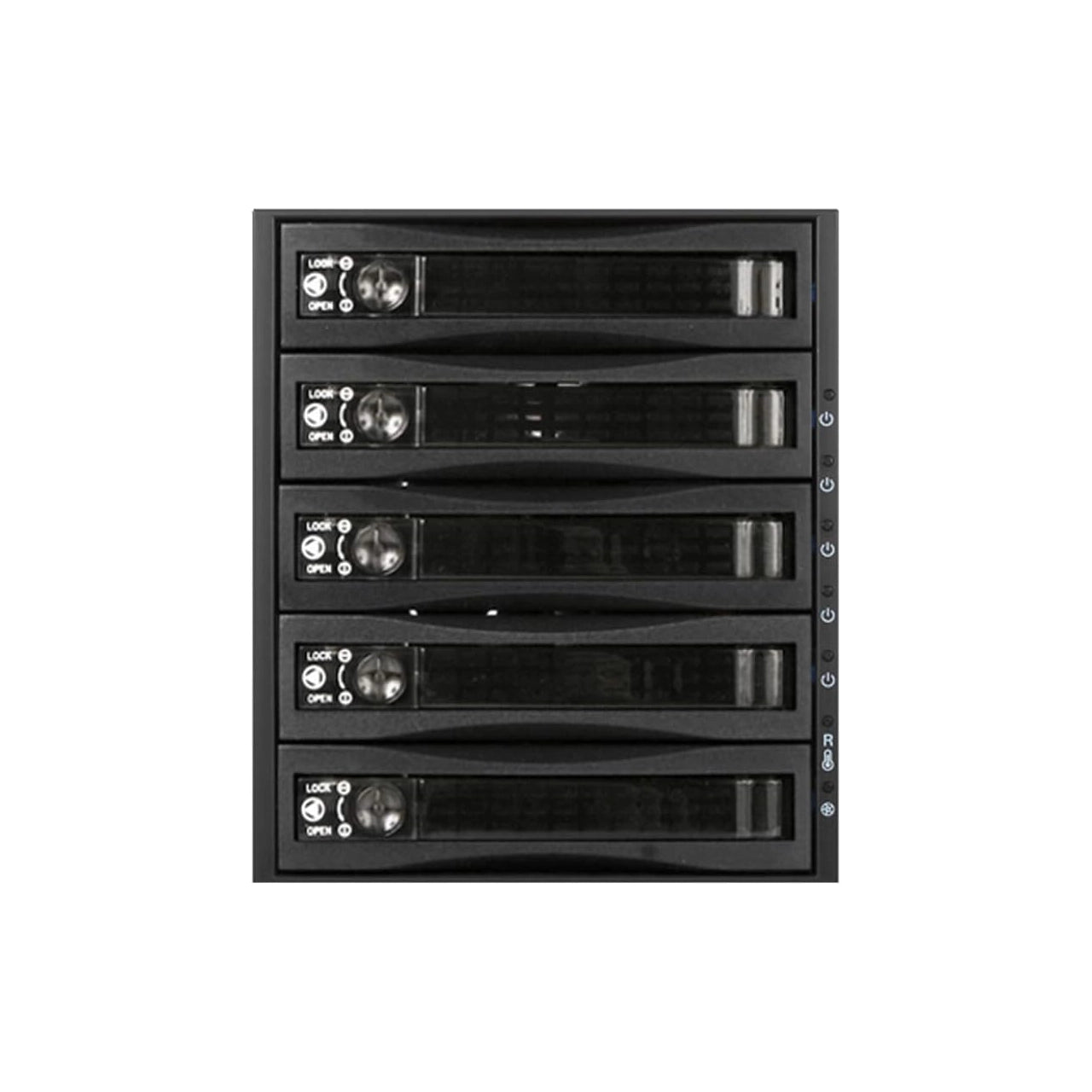 iStarUSA 3x5.25 to 5x3.5 12G Rack - (BLUE/BLACK -Locking Bay Door/RED/SILVER)