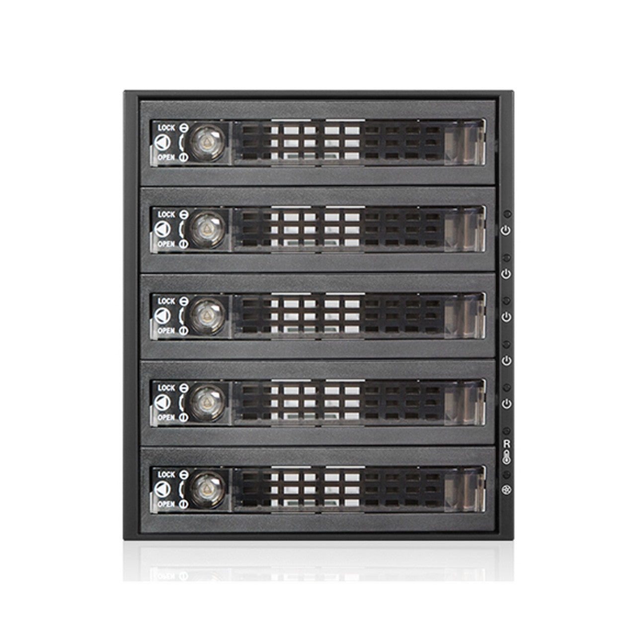 iStarUSA 3x 5.25" to 5x 3.5" 2.5" SAS SATA 6 Gbps HDD SSD Hot-swap Rack with Key Lock BPU-350SATA-KL
