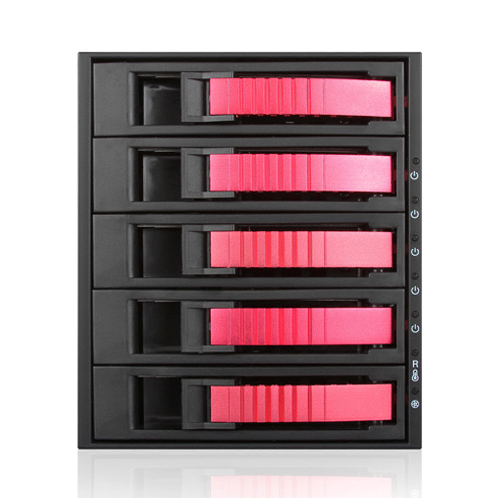 iStarUSA BPU-350SATA-RED 3x5.25-inch to 5x3.5inch Hot-Swap Cage