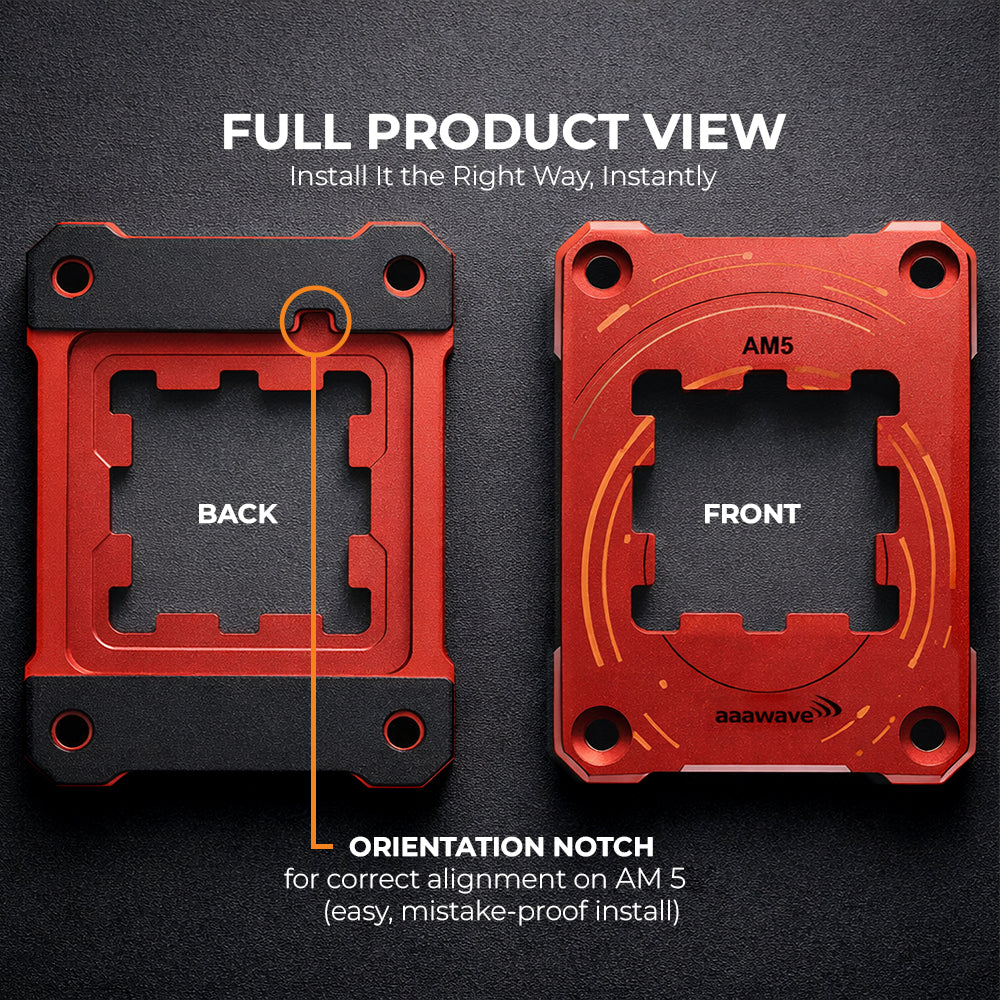 AAAwave AM5 CPU Contact Frame, CPU Guard for Ryzen 7000/8000G/9000 - Red