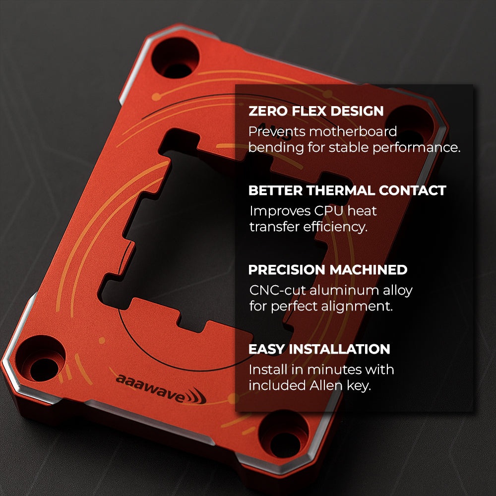 AAAwave AM5 CPU Contact Frame, CPU Guard for Ryzen 7000/8000G/9000 - Red