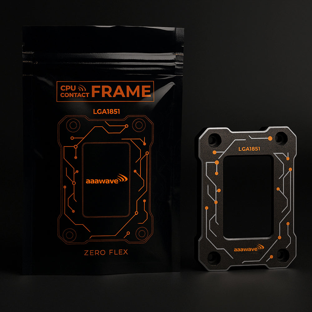 AAAwave LGA1851 CPU Contact Frame Anti-Bending Bracket for Intel 15th Gen & Core Ultra Series 200 CPUs - Black