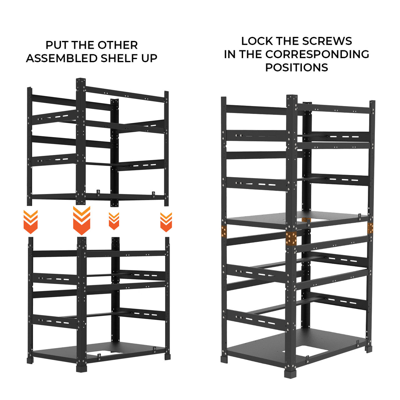 AAAwave Sluice V2 Mining Frame Stacking Brackets - Black