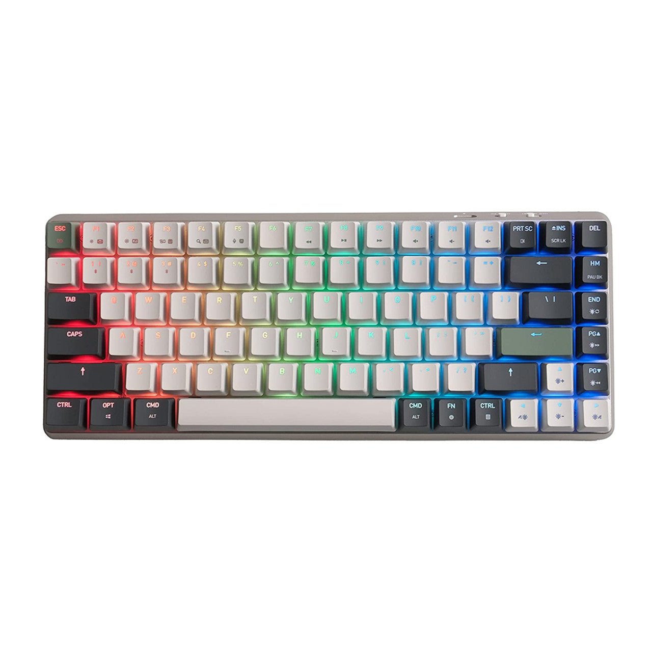 Azio CRG2G104 Cascade Wireless Backlit Mechanical Keyboard, Gateron Brown Switch, Bronze Base, Beige KC - Galaxy Light