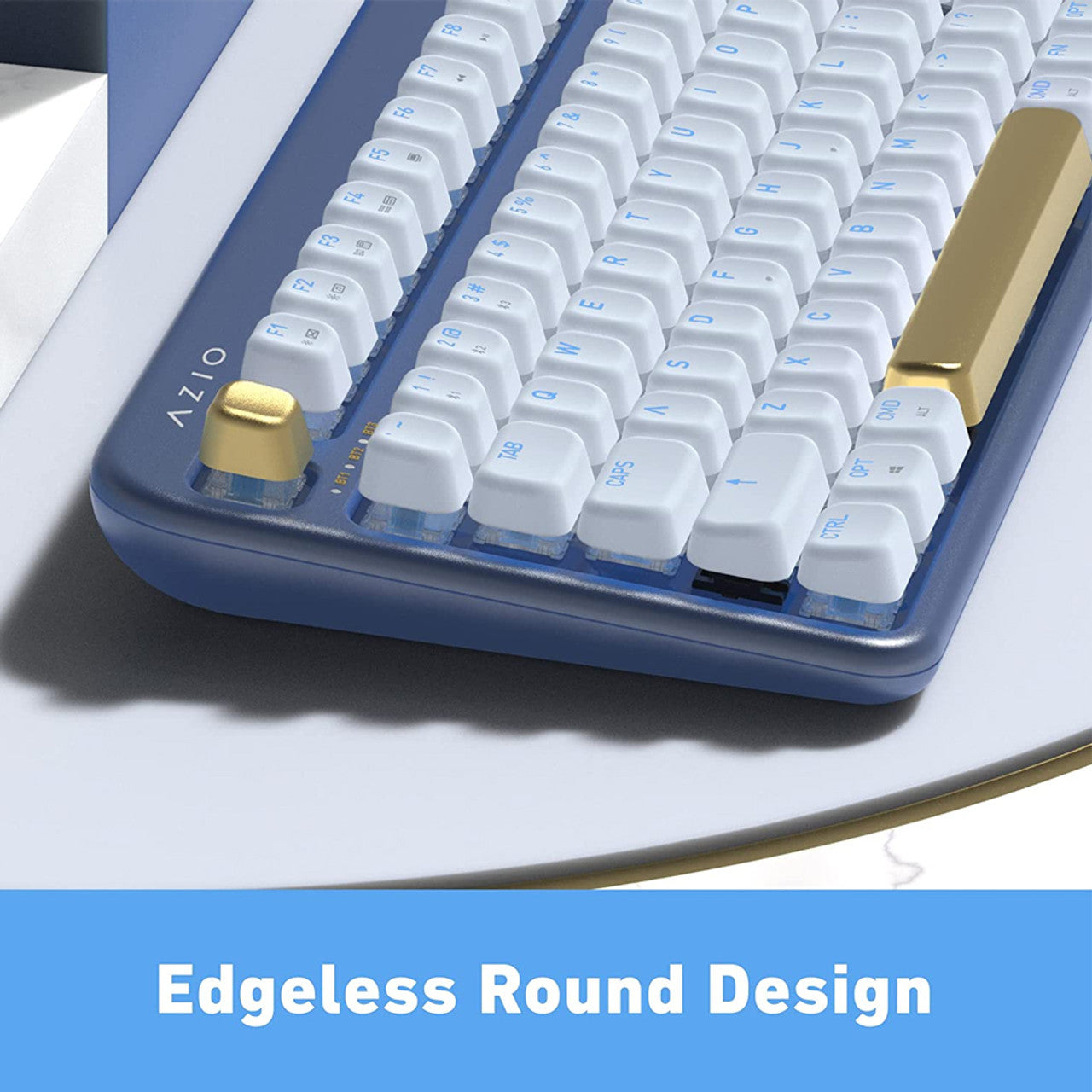 AZIO IK105 IZO Wireless Mechanical Keyboard with Blue Switches in Blue Iris