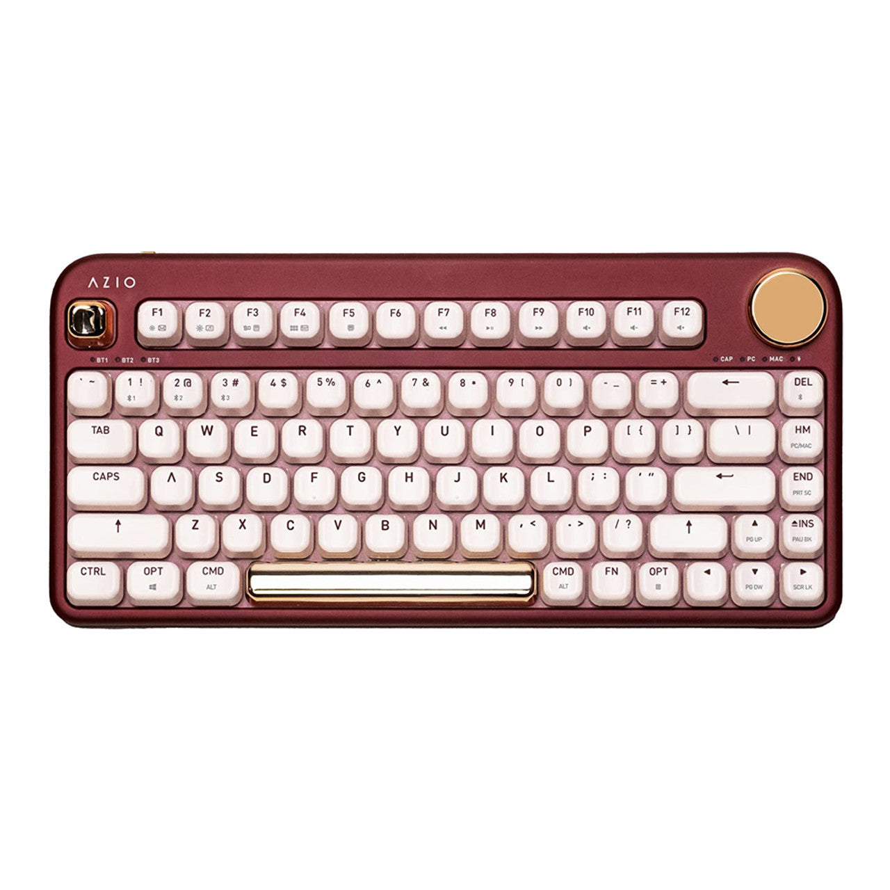AZIO IK106 IZO Wireless Mechanical Keyboard with Blue Switches in Baroque Rose