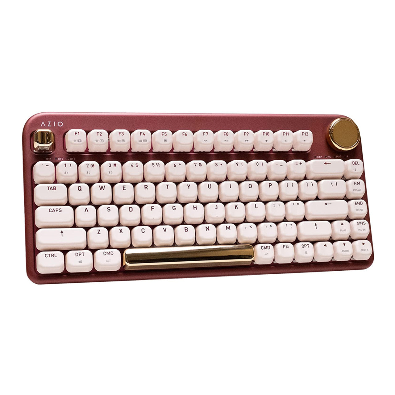AZIO IK106 IZO Wireless Mechanical Keyboard with Blue Switches in Baroque Rose
