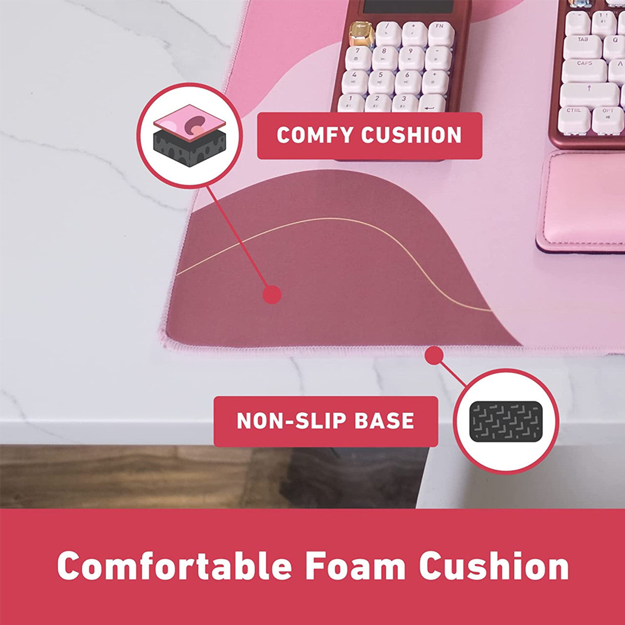 AZIO IZO106L IZO Mouse Pad Large (Baroque Rose)