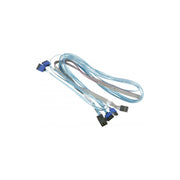 Supermicro MiniSAS HD to 4x SATA Cable | 12Gb/s | Sideband | 75/75/90/90cm | CBL-SAST-0699