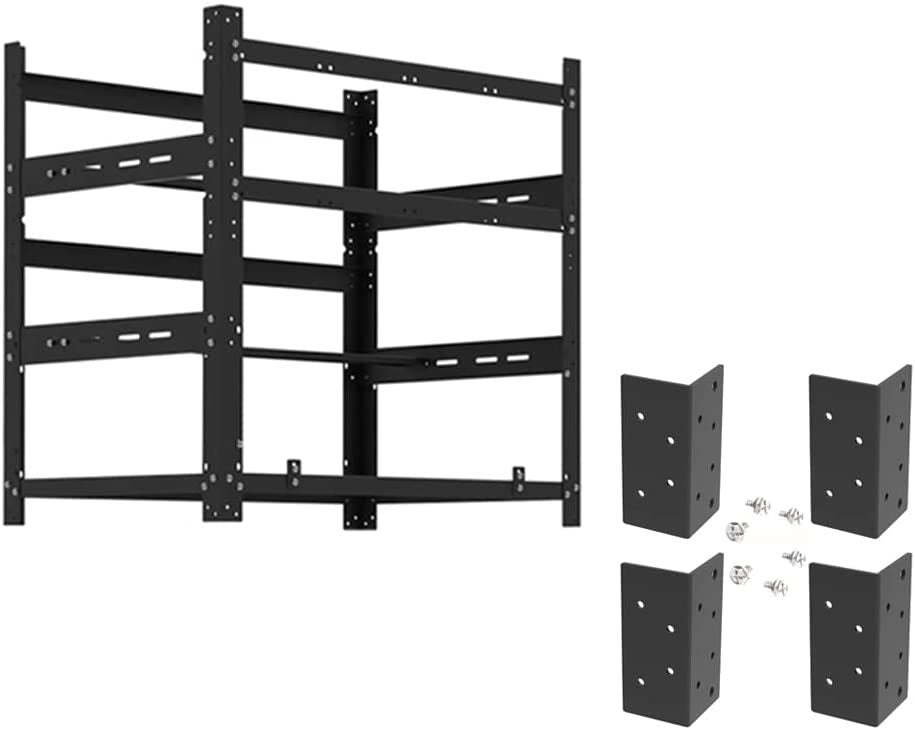 AAAwave The Sluice V.2 Up to 12 GPU Stackable Mining Rig Frame and 4 pcs of stacking brackets (Black)