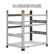 AAAwave The Sluice V.2 12 GPU Mining Rig Frame X2 and 4 pcs of stacking brackets (White)