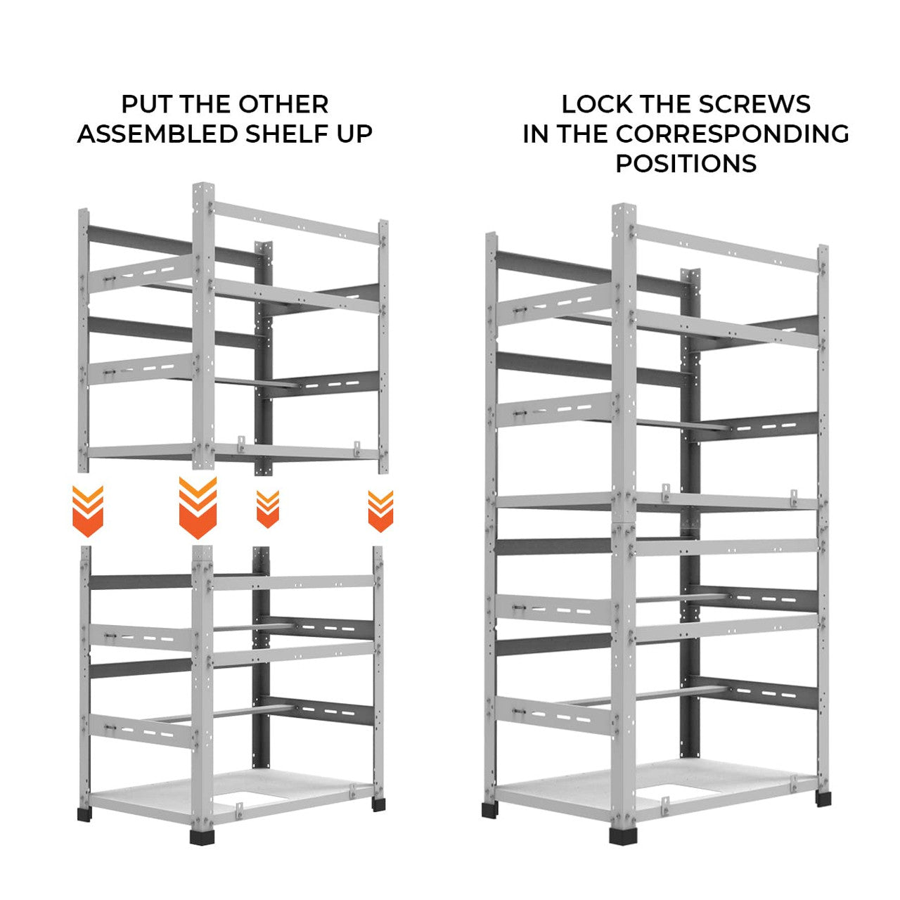 AAAwave The Sluice V.2 12 GPU Mining Rig Frame X2 and 4 pcs of stacking brackets (White)