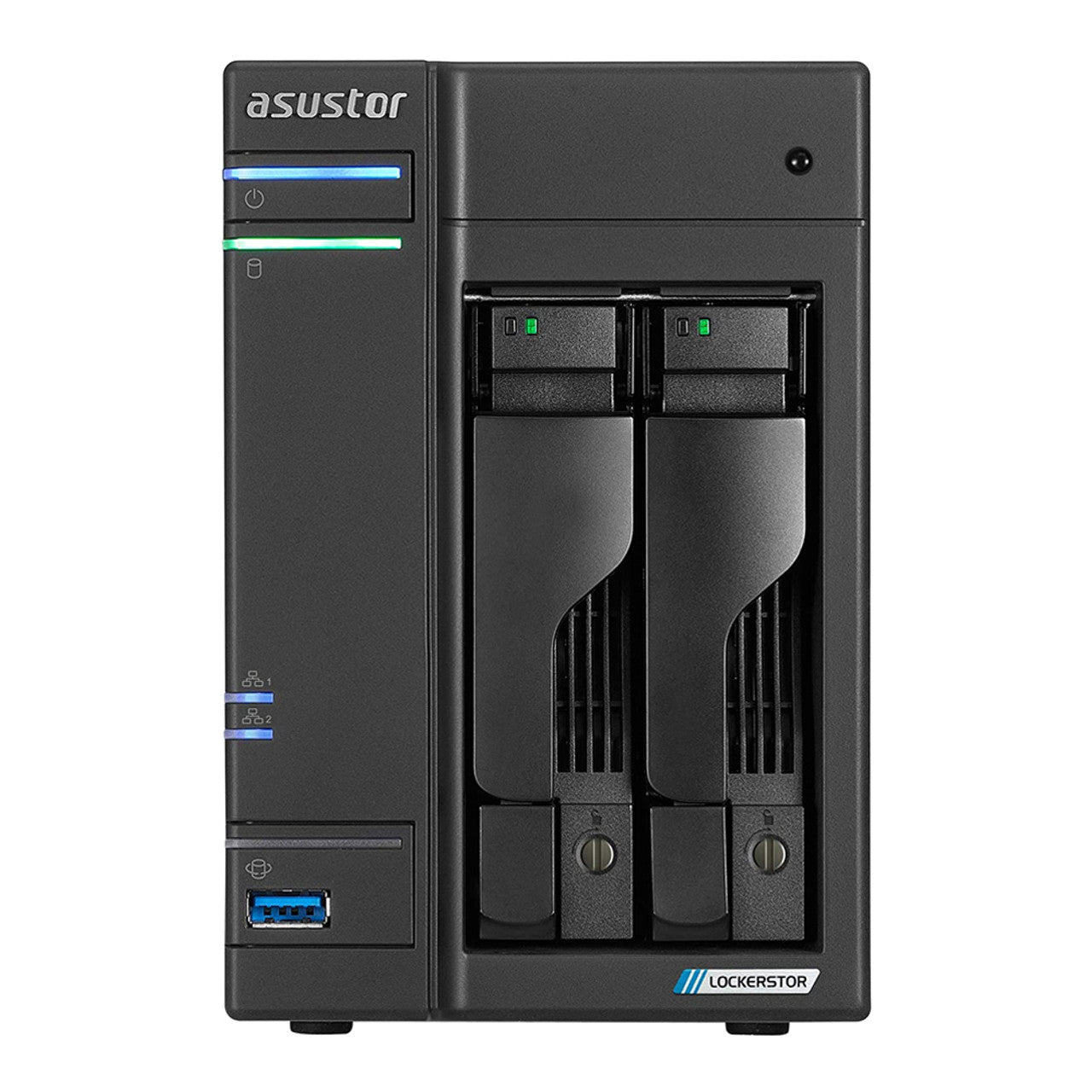 Asustor LOCKERSTOR 2 Gen 2, Medium Business 2-Bays NAS, Intel Quad-Core 2.0GHz CPU, 2.5GbE Port, 4GB DDR4 RAM, Network Attached Storage (Diskless) AS6702T