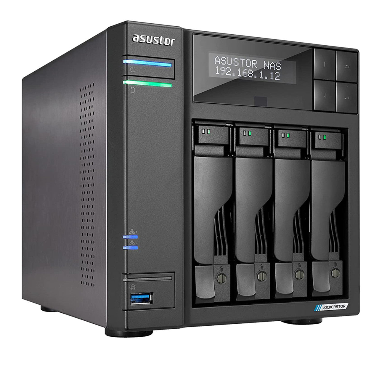 Asustor LOCKERSTOR 4 Gen 2, Medium Business 4-Bays NAS, Intel Quad-Core 2.0GHz CPU, 2.5GbE Port, 4GB DDR4 RAM, Network Attached Storage (Diskless) AS6704T