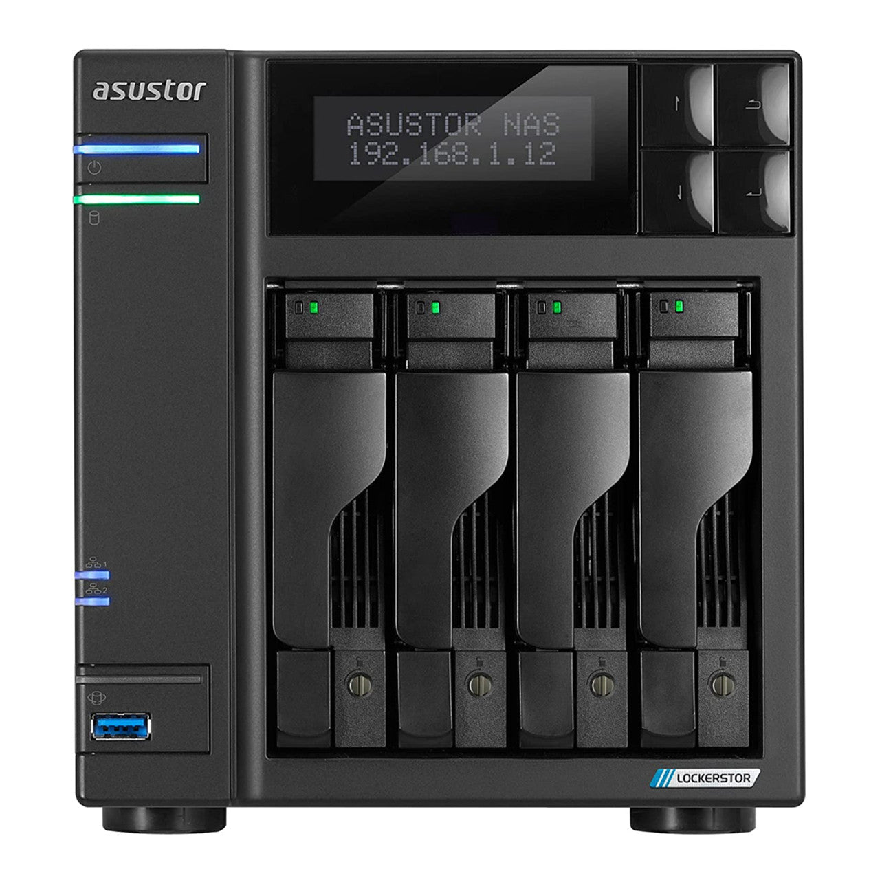 Asustor LOCKERSTOR 4 Gen 2, Medium Business 4-Bays NAS, Intel Quad-Core 2.0GHz CPU, 2.5GbE Port, 4GB DDR4 RAM, Network Attached Storage (Diskless) AS6704T