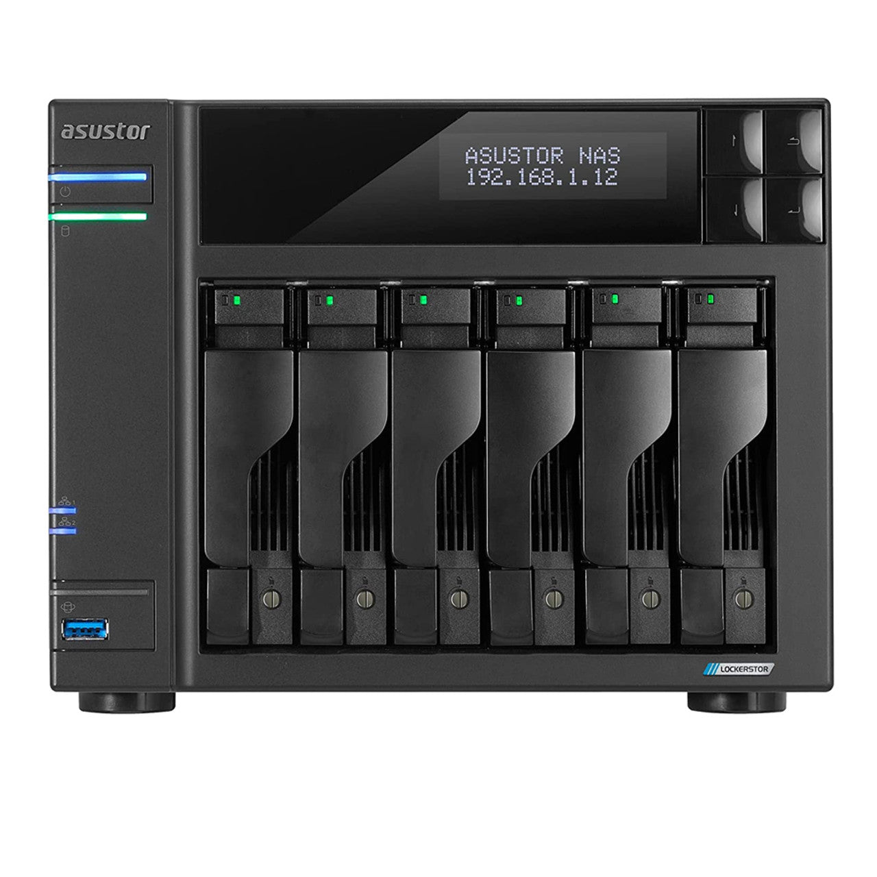 Asustor LOCKERSTOR 6 Gen 2, Medium Business 6-Bays NAS, Intel Quad-Core 2.0GHz CPU, 2.5GbE Port, 8GB DDR4 RAM, Network Attached Storage (Diskless) AS6706T