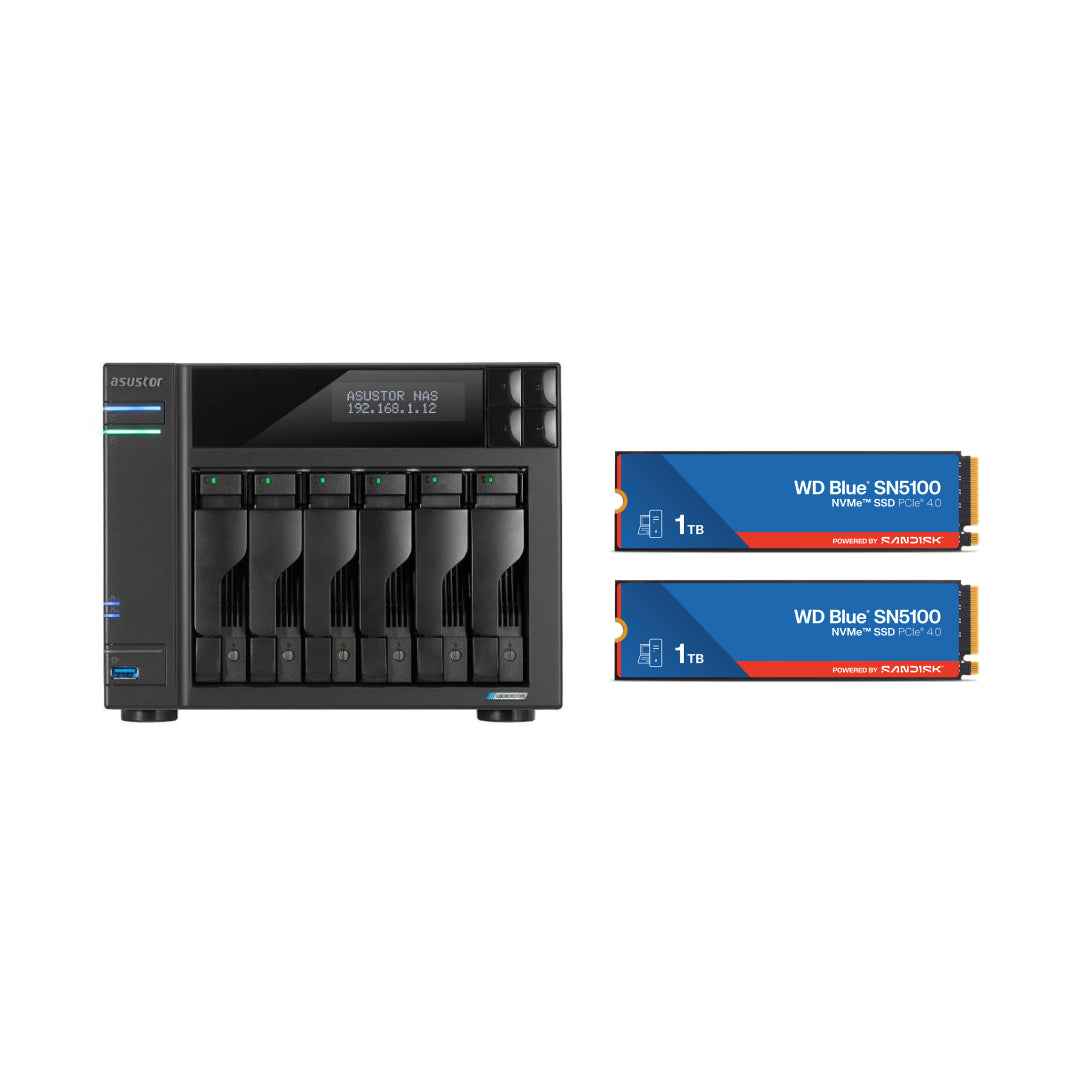 Asustor LOCKERSTOR 6 Gen 2 AS6706T - 6-Bay High-Performance NAS