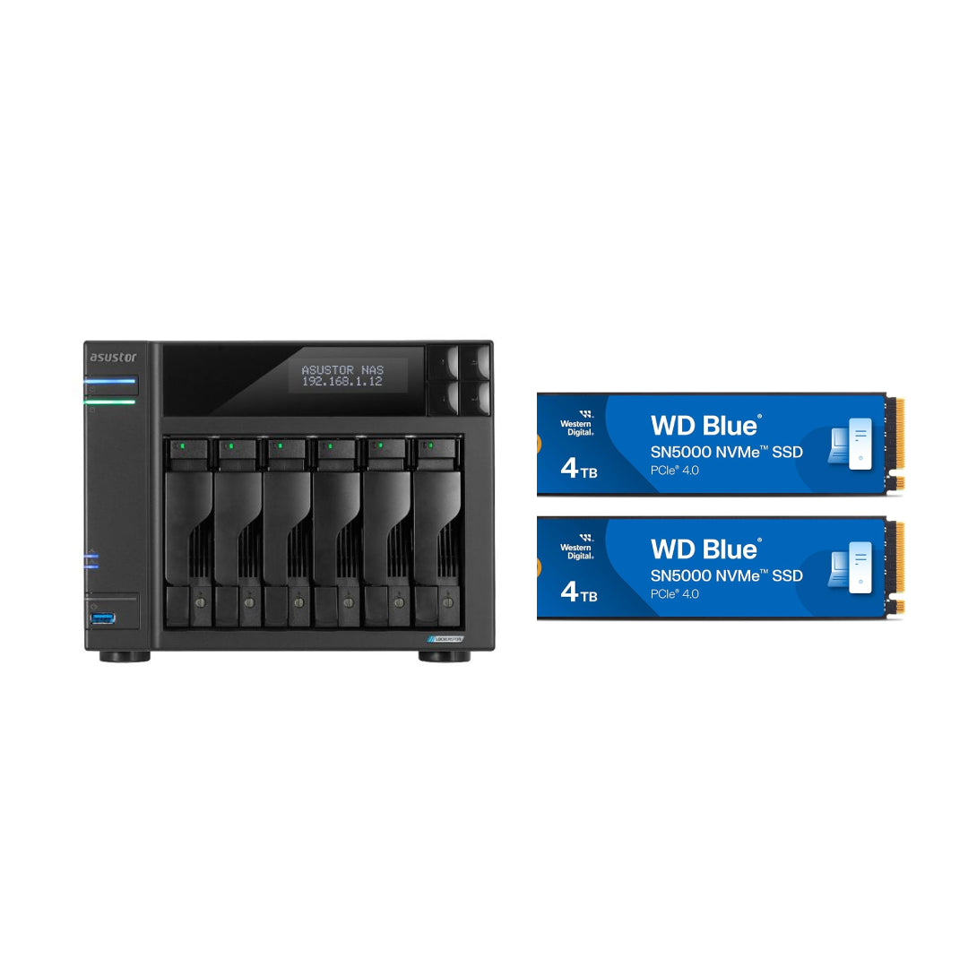 Asustor LOCKERSTOR 6 Gen 2 AS6706T - 6-Bay High-Performance NAS