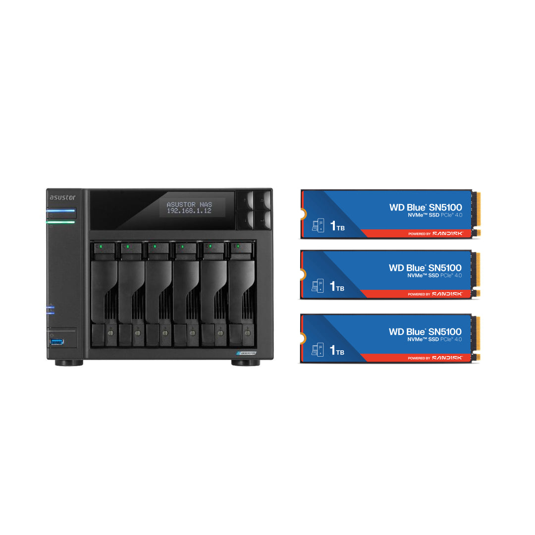 Asustor LOCKERSTOR 6 Gen 2 AS6706T - 6-Bay High-Performance NAS