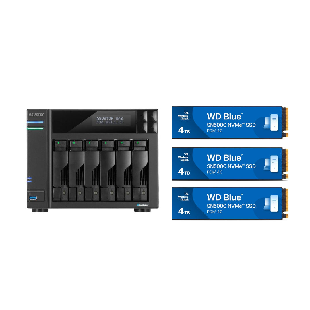 Asustor LOCKERSTOR 6 Gen 2 AS6706T - 6-Bay High-Performance NAS