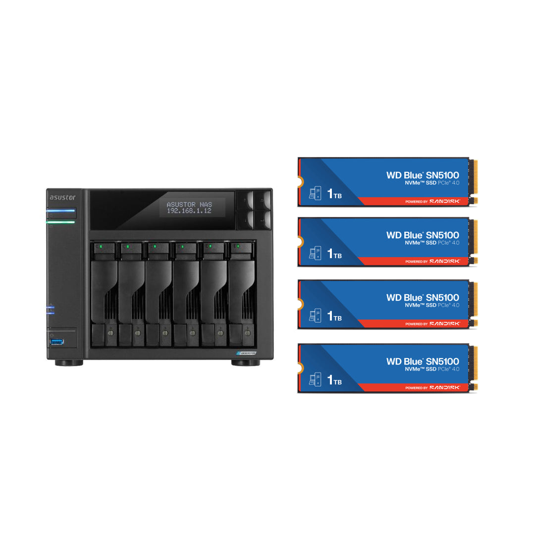 Asustor LOCKERSTOR 6 Gen 2 AS6706T - 6-Bay High-Performance NAS