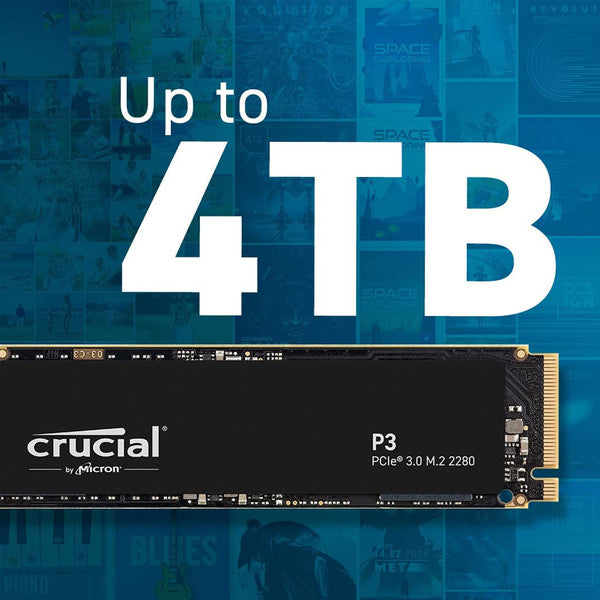 Crucial P3 2TB PCIe 3.0 3D NAND NVMe M.2 SSD, up to 3500MB/s Internal Solid State Drive CT2000P3SSD8