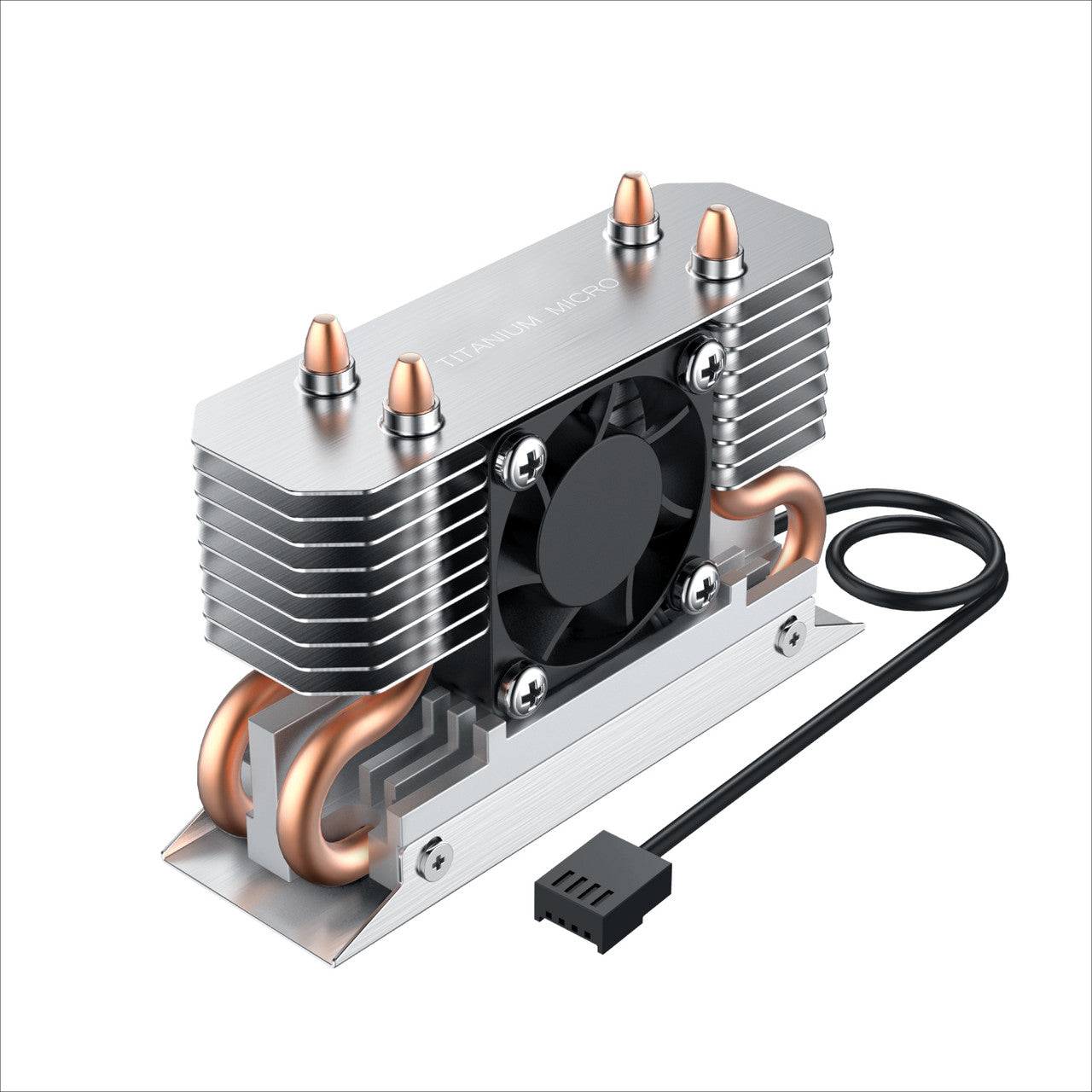 Titanium Micro TH7175 4TB PCIe NVME 4.0 Gen 4 M.2 2280 Internal SSD With Nitro Pro M.2 NVMe Cooler Heatsink with 30mm Fan