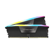 Corsair VENGEANCE RGB 32GB Kit (2x16GB) DDR5 6400 CL36  UDIMM Desktop Memory Black - CMH32GX5M2B6400C36