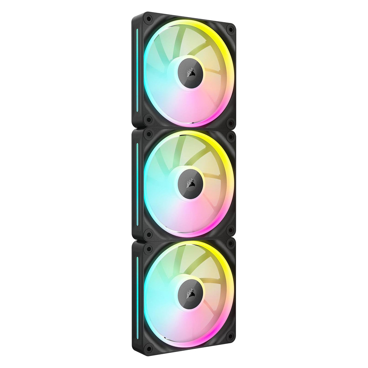 Corsair iCUE Link LX120 RGB PWM | 120 mm | 2400 rpm | 4-Pin Case Fans Starter Kit (Triple Pack) - Black CO-9051026-WW