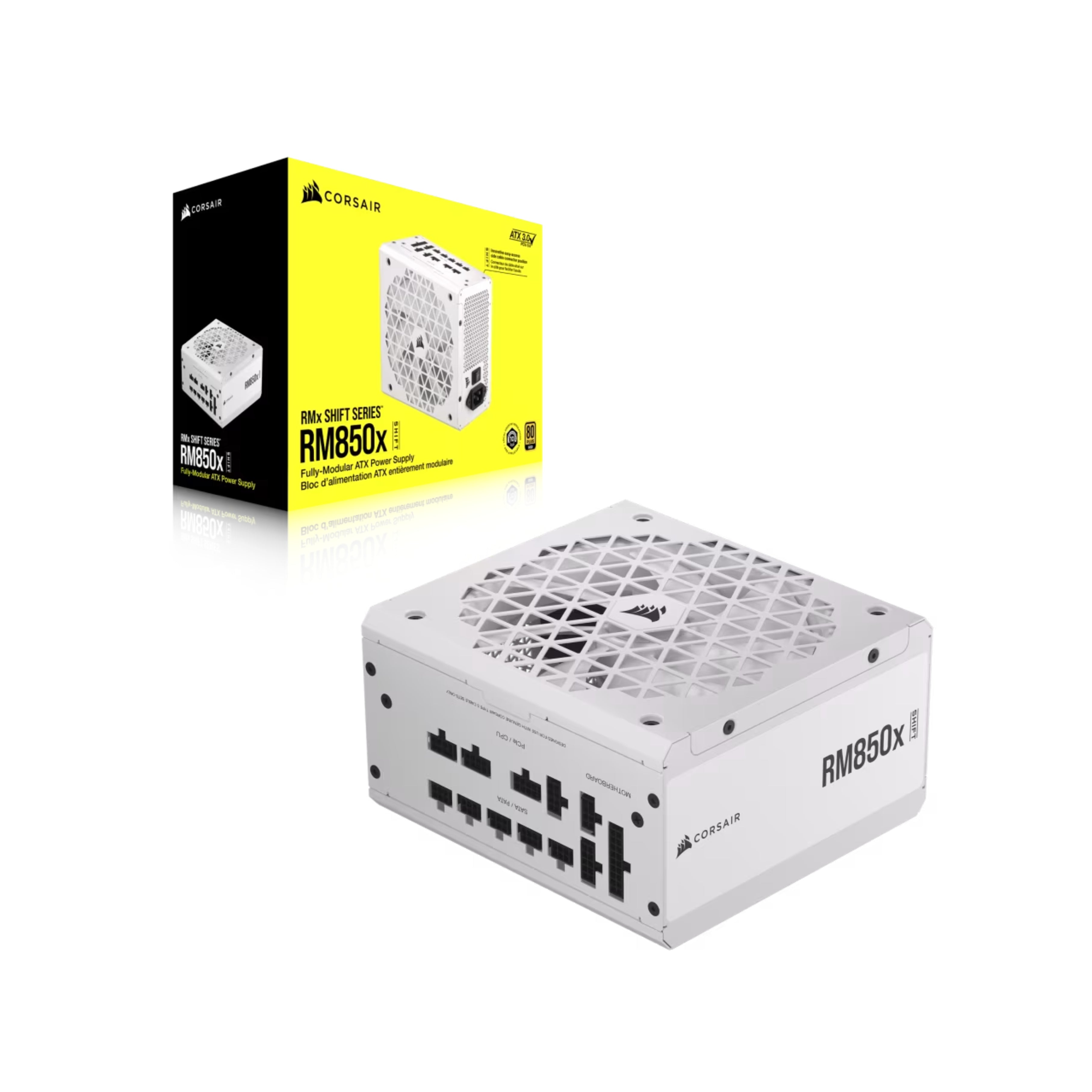 Corsair M850x Shift Fully Modular ATX Power Supply White - CP-9020274-NA