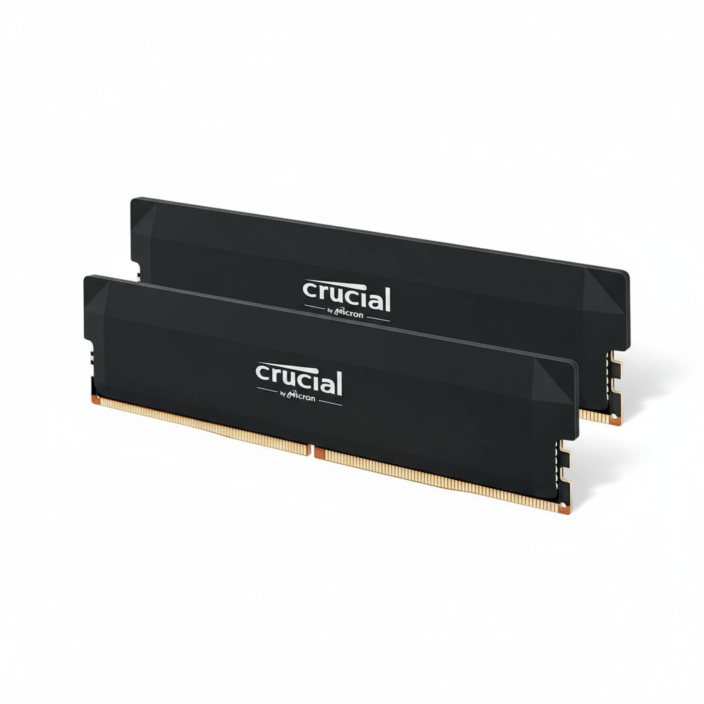 Crucial Pro DDR5 RAM 64GB Kit (2x32GB) 6400MHz CL40, Overclocking Desktop Gaming Memory (Black) CP2K32G64C40U5B