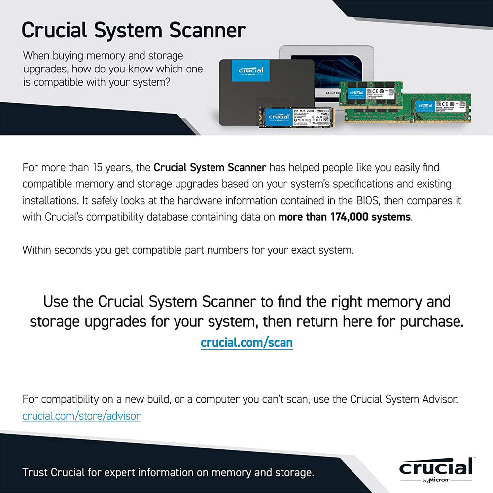 Crucial BX500 1TB SATA SSD 2.5